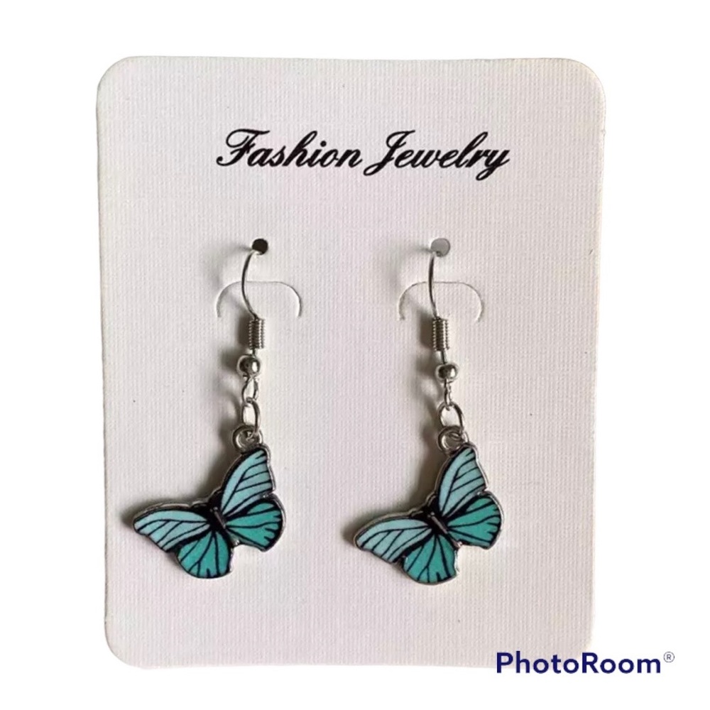 Monarch Mint Green Butterfly Earrings jewelry MS symbol